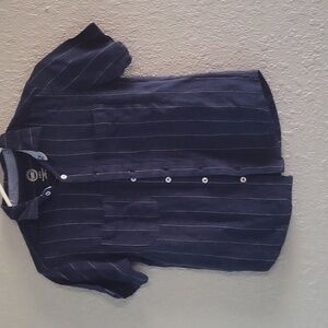Wonder nation pinstripe button up
